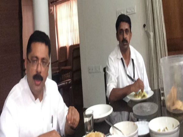 ഊണു കഴിച്ചുകൊണ്ട് സംസാരിക്കാമെന്ന്...