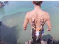 ഇങ്ങനെയൊക്കെ ചാടാമോ..? 380അടി മുകളില്‍ നിന്നു താഴേക്ക് ചാടി അഭ്യാസപ്രകടനം