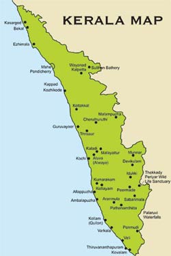 Map of Kerala
