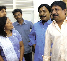 Sreenivasan with his wax twin
