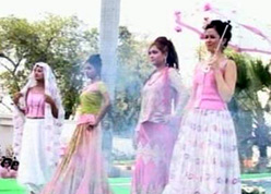 The fashion show saw the wives of state's top bureaucrats participating.