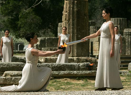 Torch ceremony in Olympia
