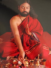 Santhos Maehavan during puja