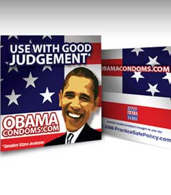 Obama in Condom Cover