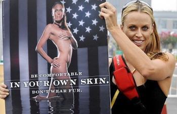 Amanda Beard unveils her nude poster for People For the Ethical Treatment of Aminals