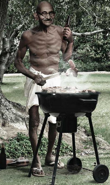 Gandhi's controversial photo