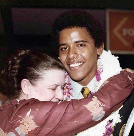 Obama with Grandmother