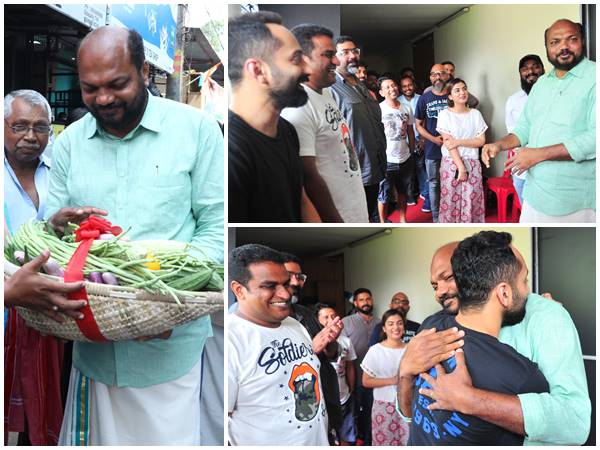 സിനിമാ സെറ്റിലും വരവേല്പ്പ്