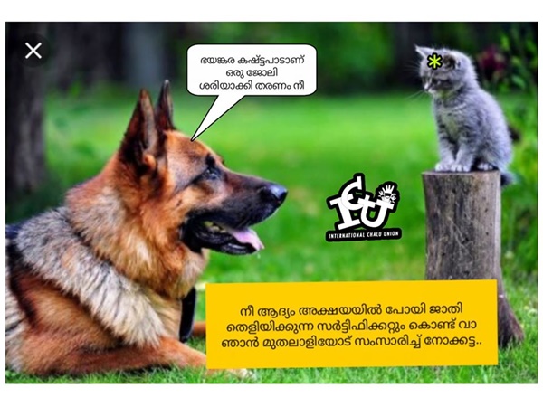 ജാതി സര്ട്ടിഫിക്കറ്റ്