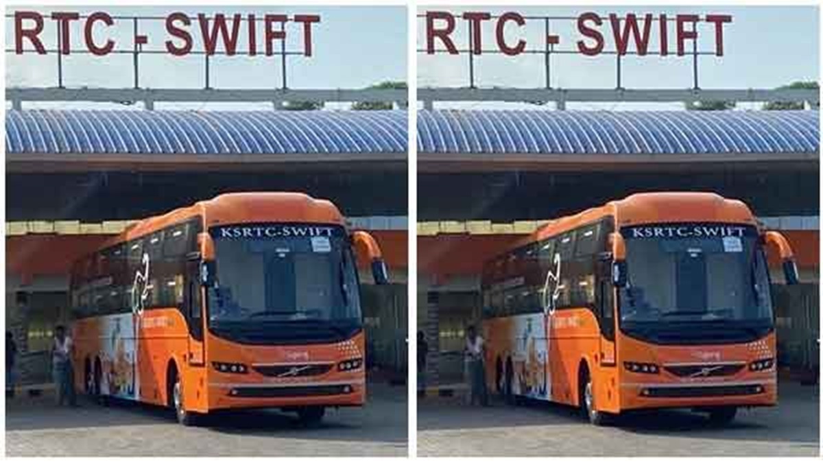Kerala Department of Motor Vehicles fined KSRTC Swift bus for pasting